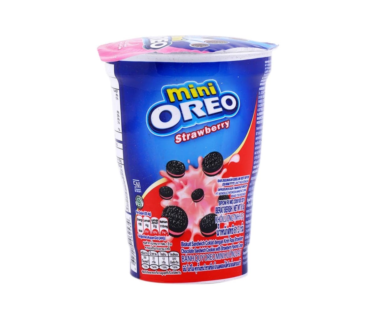 Biscuit, Mini Oreo, Strawberry, 61,3g