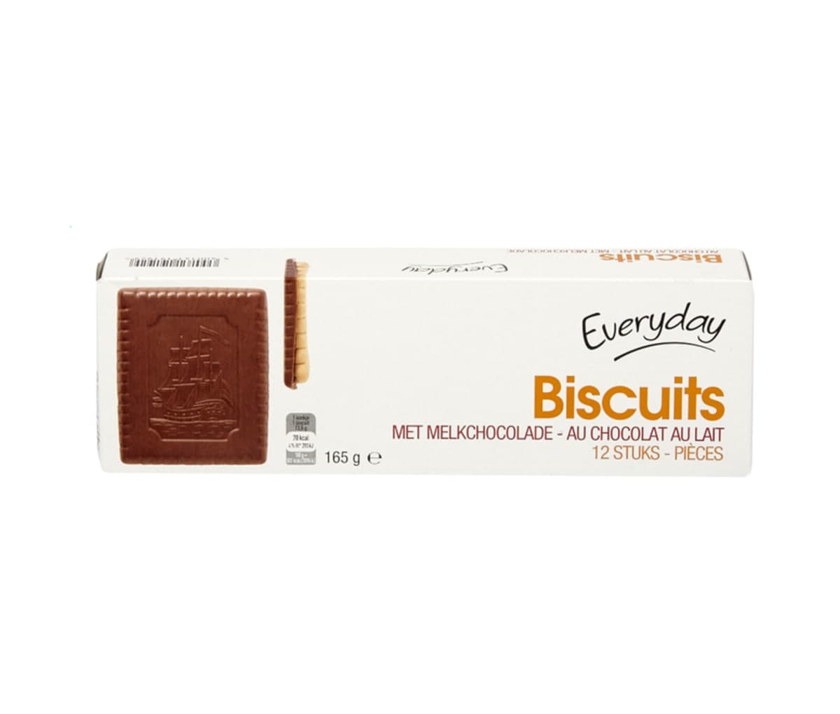 Biscuits, au chocolat au lait, Everyday, 165g