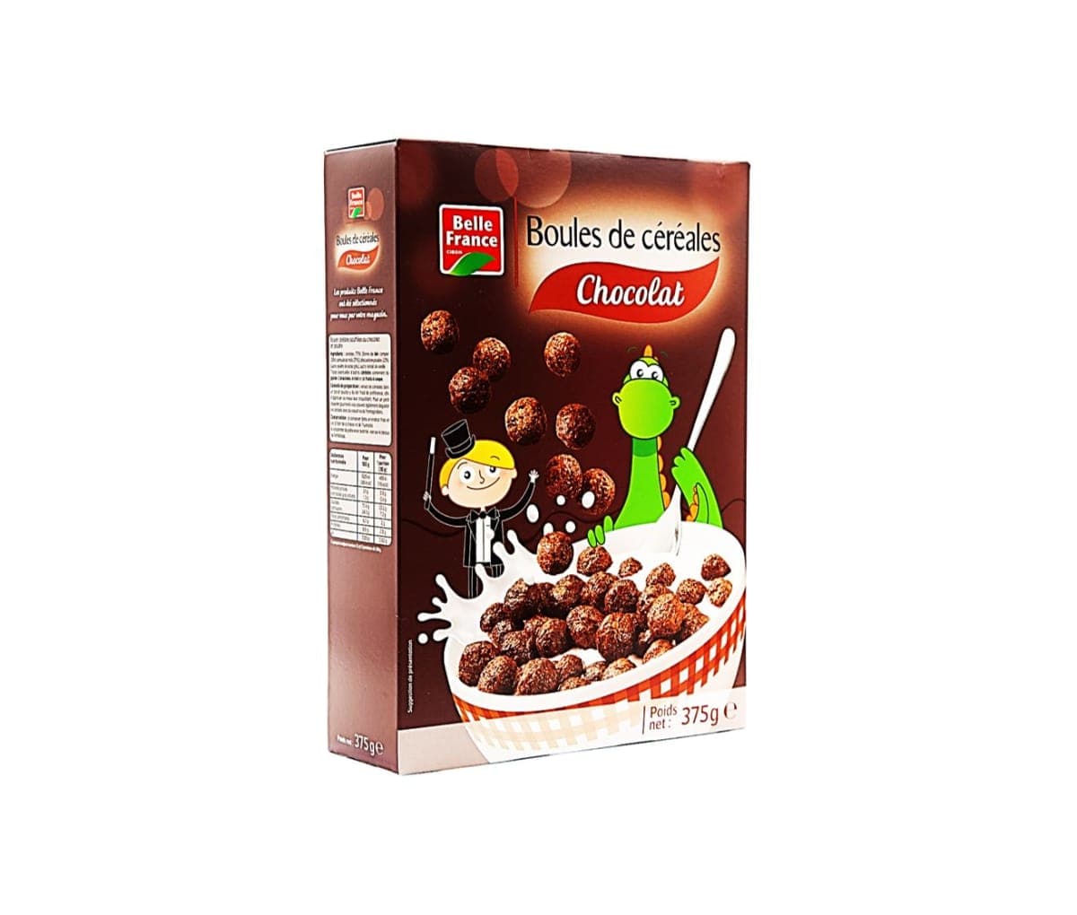 Céréales, Boules, Chocolat, Belle France, 375g
