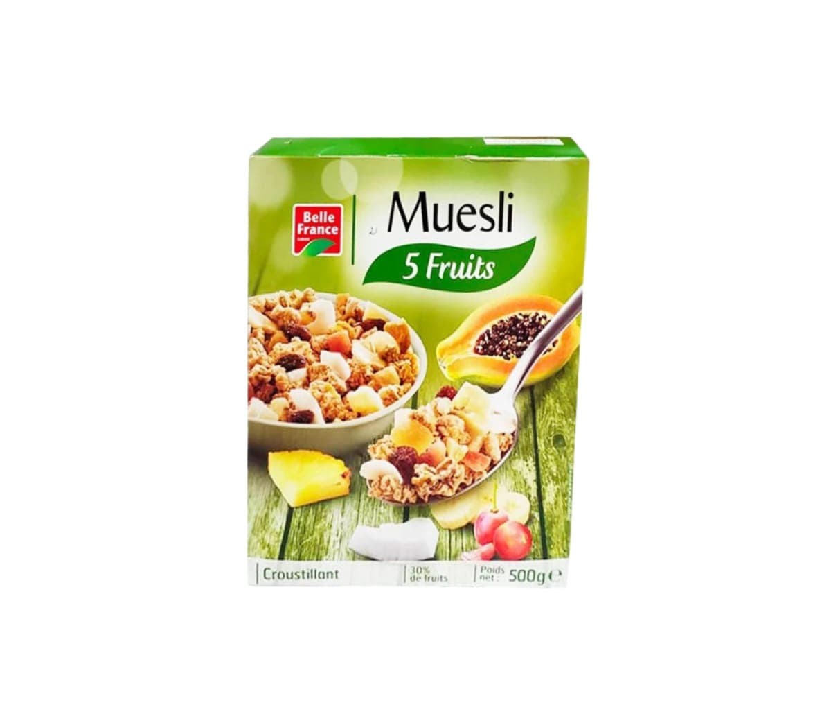 Céréales, Muesli, 5 fruits, Croustillant, Belle France, 500g