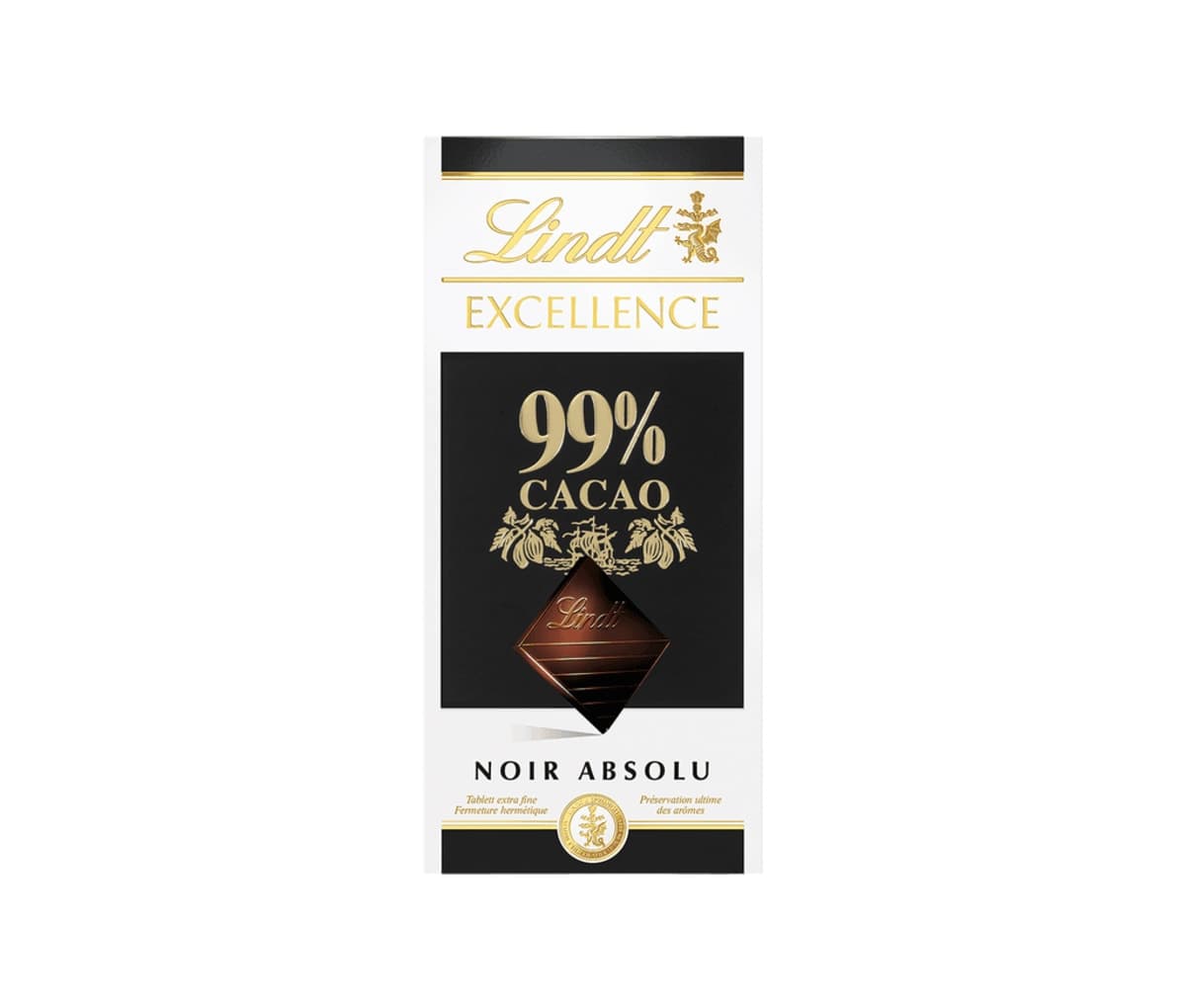Lindt, Chocolat excellence, noir absolu, 99% cacao, 100g
