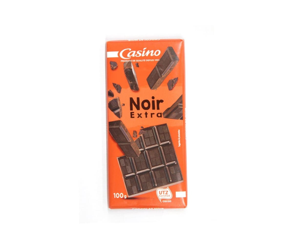 Chocolat noir extra, Casino, 100g