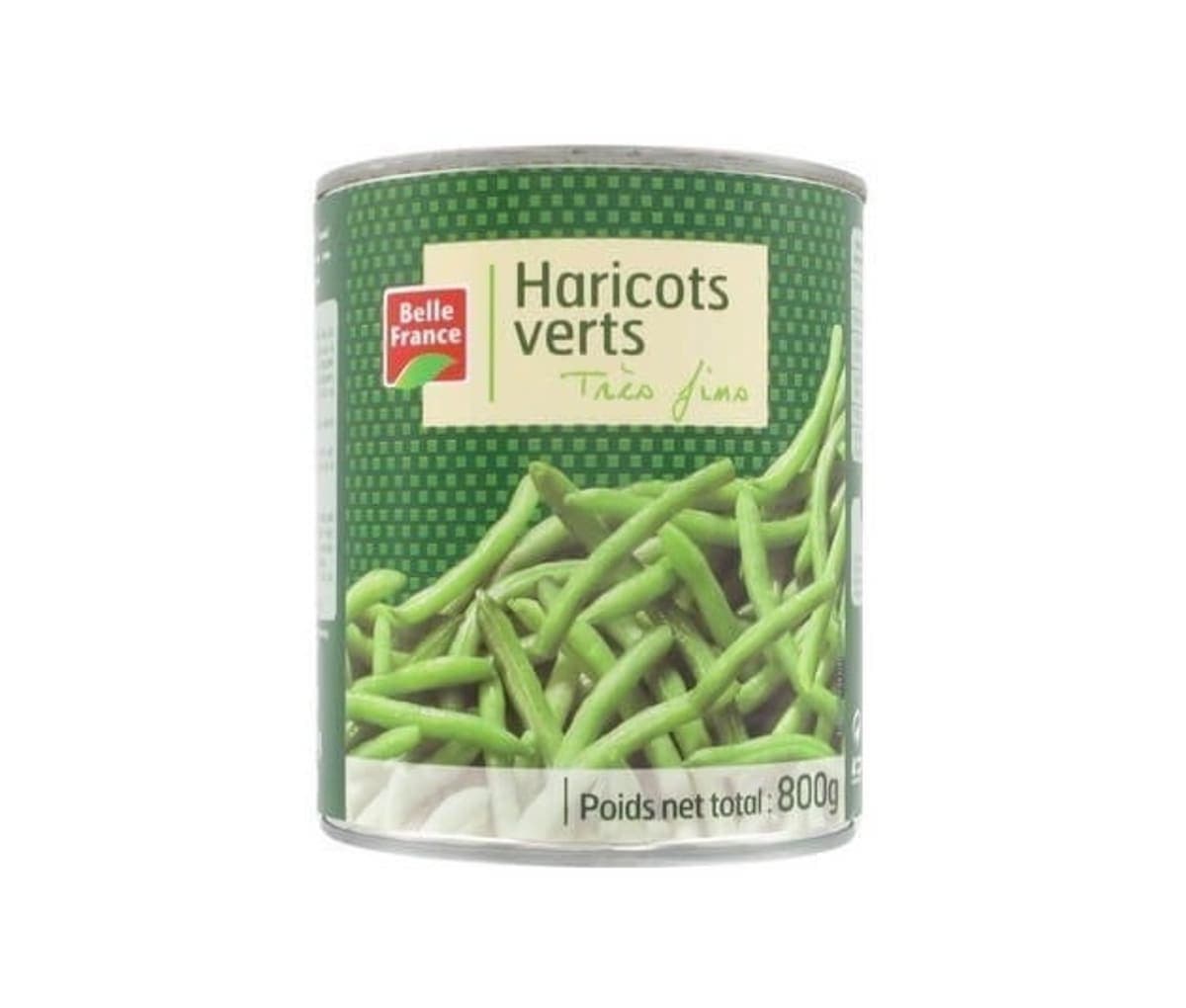 Haricots verts coupés, très fins, Belle France, 200g
