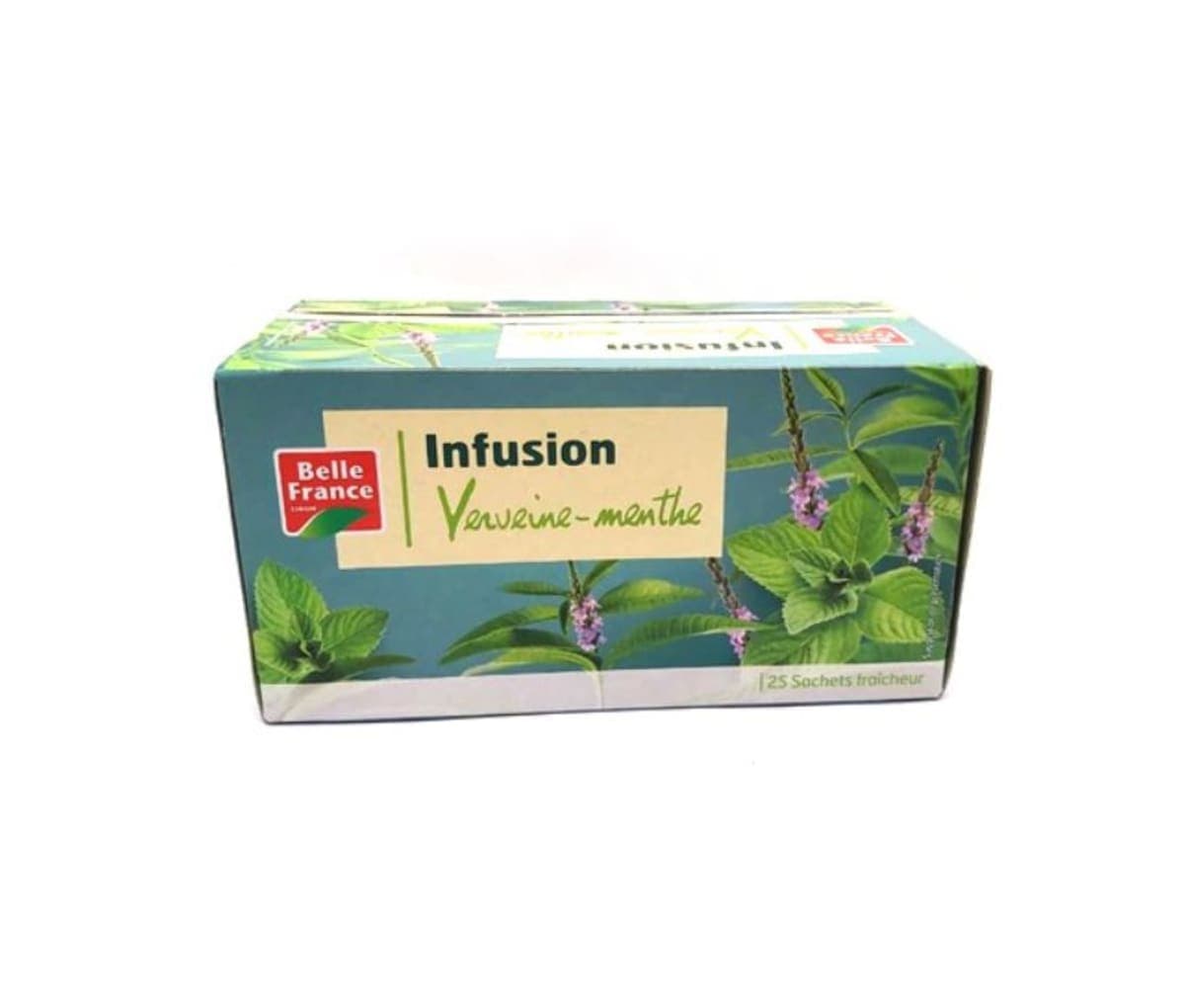 Infusion, Verveine-Menthe, Belle France, Paquet de 25 sachets