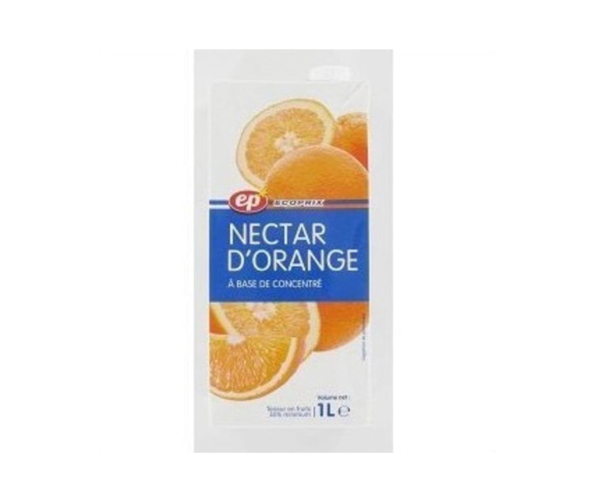 Jus, nectar d’orange, Ecoprix, 1L
