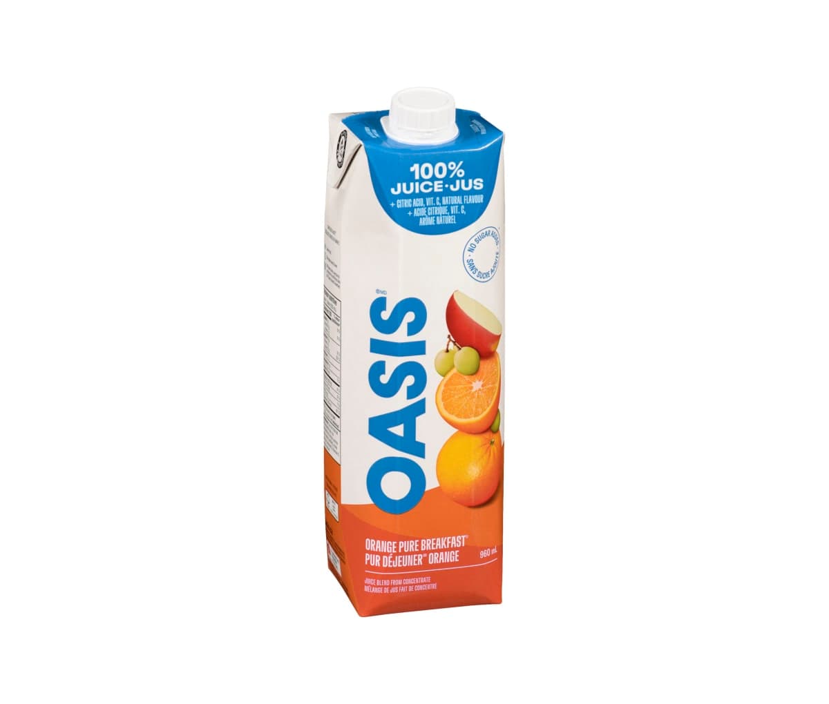 Jus, Orange, Pur déjeuner, Oasis, 960 ml
