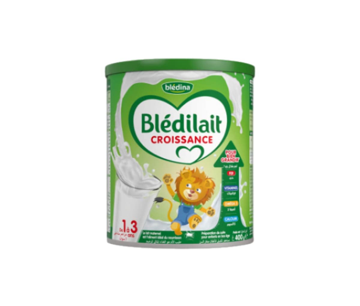 Lait Croissance, Blédilait, de 1 à 3ans, Blédina, 400g