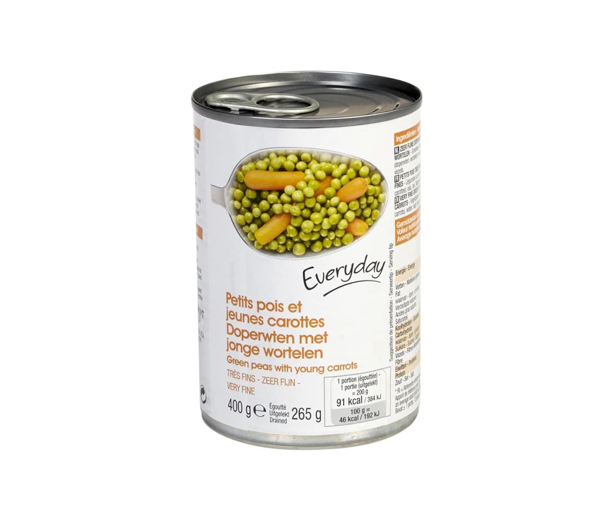 Petits pois et jeunes carottes, Everyday, 400g