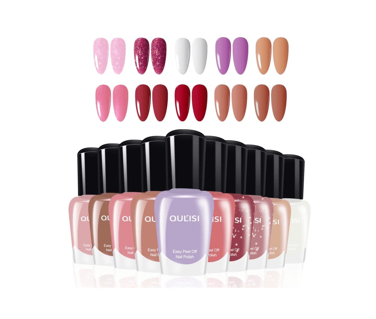 Vernis ongles miel, 10 couleurs, non toxique, OUL'ISI