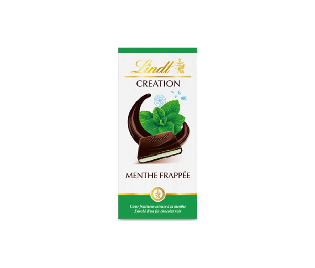 Lindt, Chocolat, à la menthe frappée, création, 150g