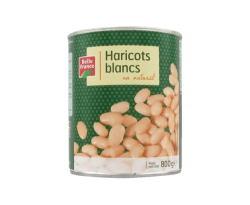 Haricots blancs au naturel, Belle France, 800g