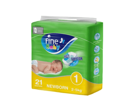 2-5kg Couche, 21 diapers, Fine Baby