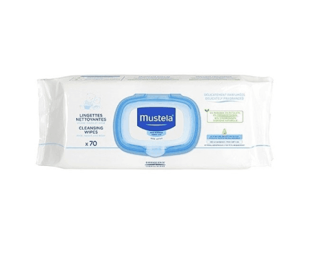 Lingettes nettoyantes pour peau, Mustela, 70 unités
