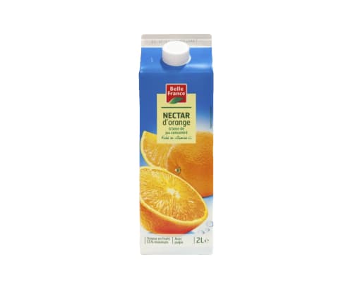 Jus, Nectar d’orange, Belle France, 2L