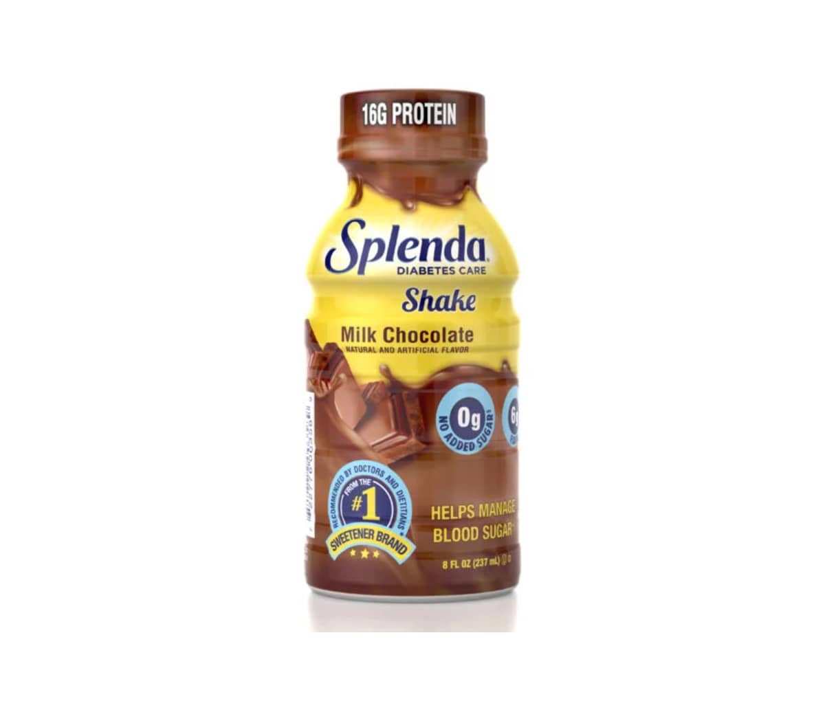 Splenda Shake, Substitut de repas, chocolat au lait, Pour diabétique, 237ml